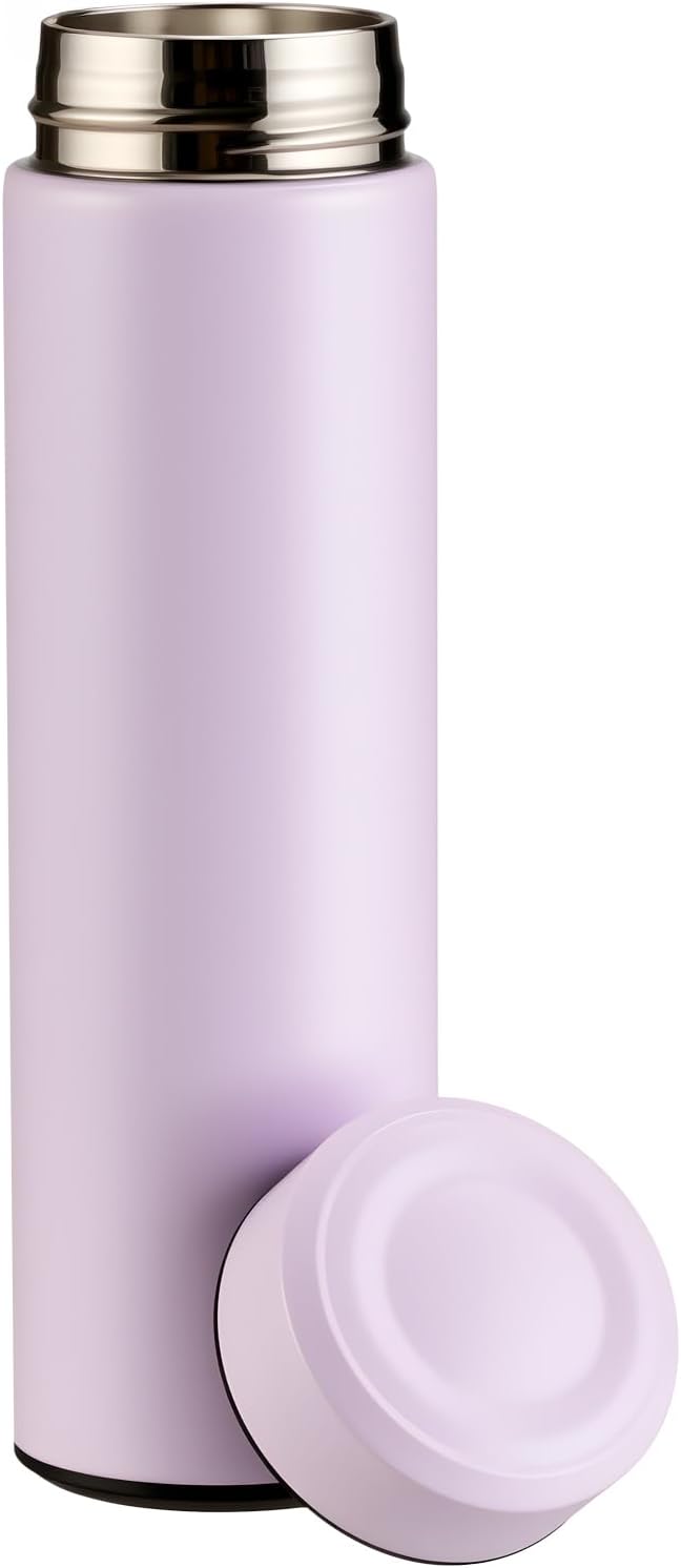 Insulated Water Bottle,17 oz Stainless Steel Thermo, Double Wall Vacuum Water Bottle, Metal Water Bottle Keeps Hot for 12 Hrs, Cold for 24 Hrs, for Coffee, Drinks(pink)