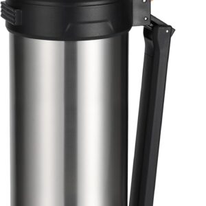88oz Large Coffee Thermo for Travel, 2500ml Insulated Stainless Steel Water Bottle with Cup and Handle, Water Jug for 24hr Hot and Cold drinks, Vacuum Flask for Camping, Fishing & Working, Silver