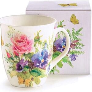 Porcelain MUG ABUNDANT BLOOMS Holds 16 oz.