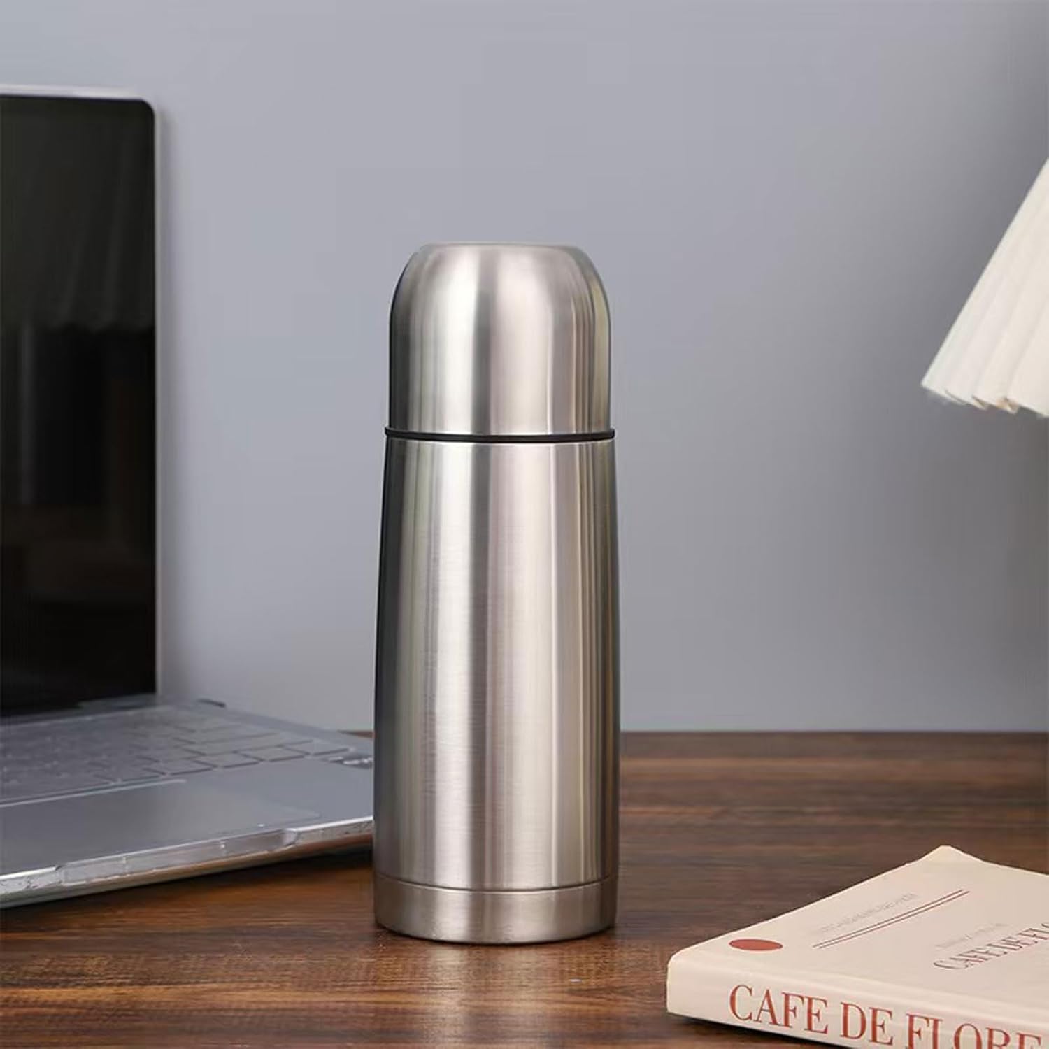 Small water bottle Mini Vacuum Insulated Stainless Steel Water Bottle Flask Metal Bottle for Hot and Cold Drinks 12Oz/350ml(Silver) - Image 2