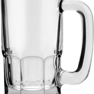 Glass 20-oz Beer Mug, Clear, Set of 6