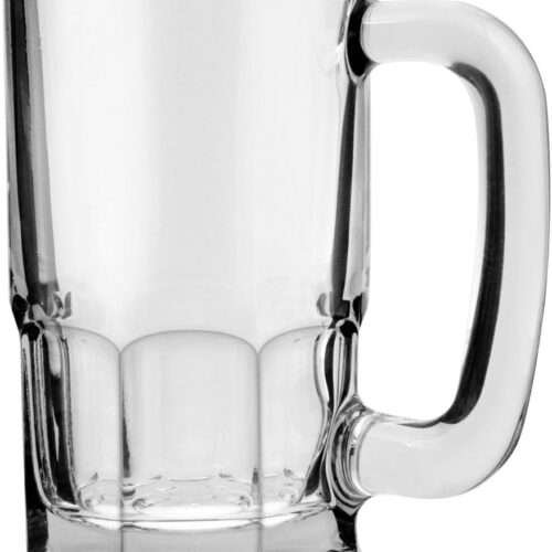 Glass 20-oz Beer Mug, Clear, Set of 6